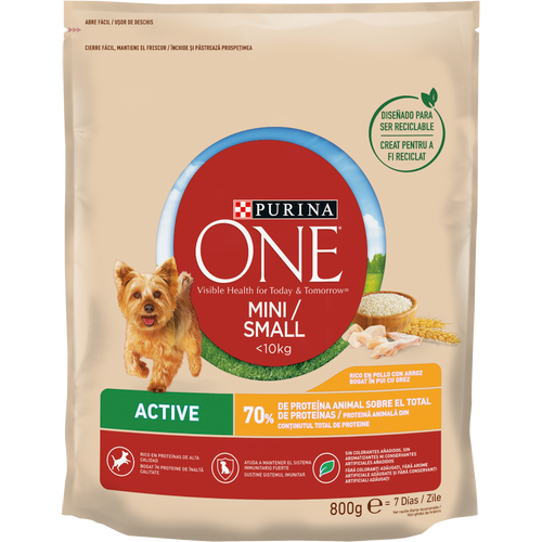 Purina One Mini Adult Hundefutter – Reich An Rind, Mit Reis, 1,5 Kg, Für Kleine Hunde Ab 1 Jahr