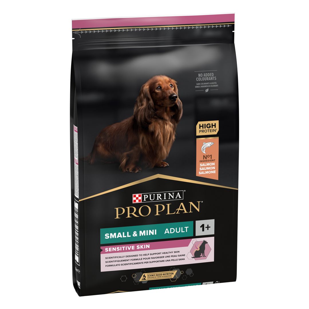 PURINA PRO PLAN® Adult Sensitive Skin, male i ekstra male, losos