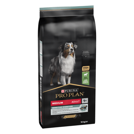 PURINA® PRO PLAN® Adult Sensitive Digestion, suha hrana za pse, srednja veličina, bogata janjetinom