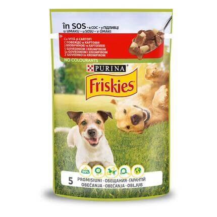 FRISKIES® Adult, s govedinom i krumpirom u umaku