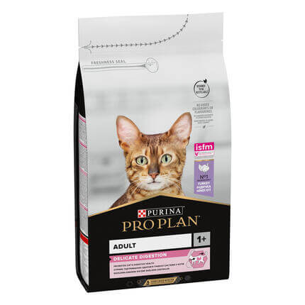 PURINA® PRO PLAN® Adult 1+ Delicate Digestion, bogata puretinom, suha hrana za mačke