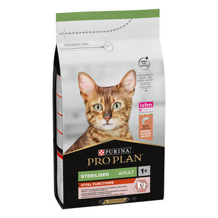 PURINA® PRO PLAN® Sterilised Adult 1+ VITAL FUNCTIONS, bogata lososom