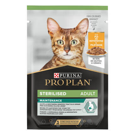 PURINA® PRO PLAN® Sterilised MAINTENANCE s piletinom, mokra hrana za mačke