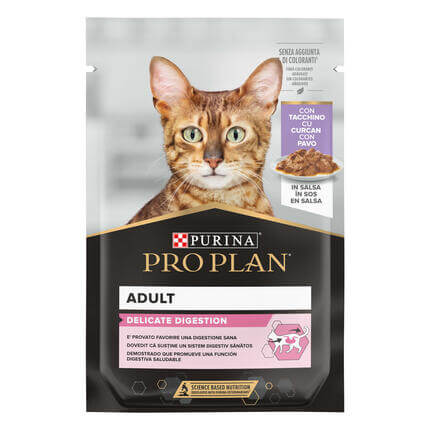 ​PURINA® PRO PLAN® Adult DELICATE DIGESTION, bogata puretinom, mokra hrana za mačke
