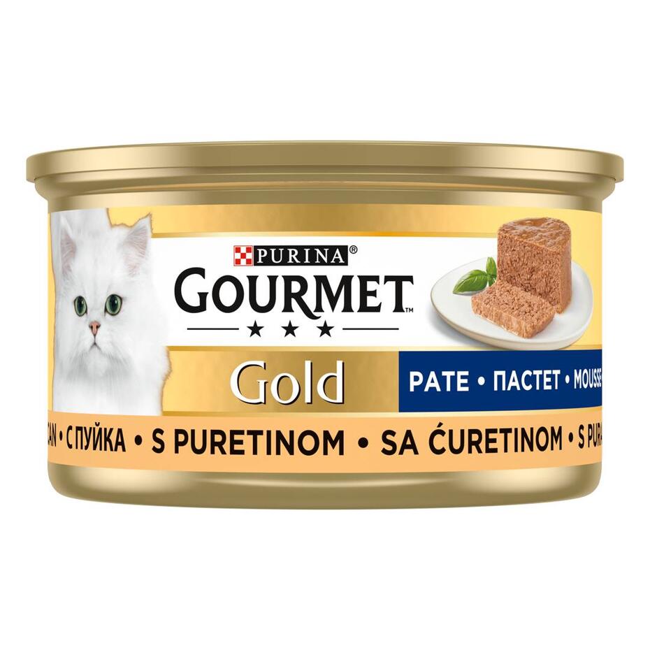 GOURMET GOLD Mousse s puretinom, mokra hrana za mačke