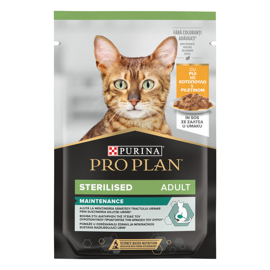 PURINA® PRO PLAN® Sterilised MAINTENANCE s piletinom, mokra hrana za mačke