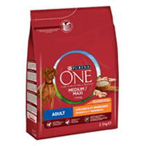 Purina ONE Medium / Maxi > 10kg Adult Plenty of chicken, contains rice