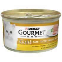 GOURMET GOLD Mousse s piletinom, mokra hrana za mačke