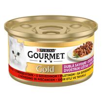 GOURMET GOLD Duo Govedina i piletina, mokra hrana za mačke