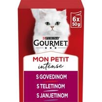 GOURMET MON PETIT Govedina, janjetina i teletina Multipakiranje 6x50g, mokra hrana za mačke