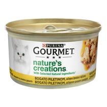 GOURMET™ NATURE’S CREATIONS Bogato piletinom, začinjeno špinatom i rajčicama, mokra hrana za odrasle mačke