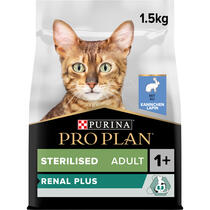 PURINA® PRO PLAN® Sterilised RENAL PLUS, bogata zečetinom, suha hrana za mačke