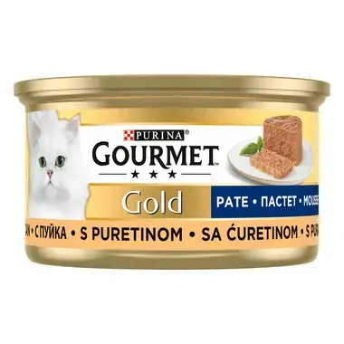 GOURMET GOLD Mousse s puretinom, mokra hrana za mačke