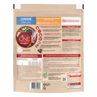 Purina ONE® Mini Junior, bogata piletinom, s rižom