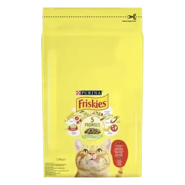 Friskies® Adult, ukusna kombinacija govedine i piletine, s povrćem
