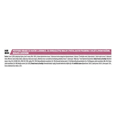 PURINA® PRO PLAN® Adult Sensitive Skin, suha hrana za pse, male i ekstra male veličine, bogata lososom