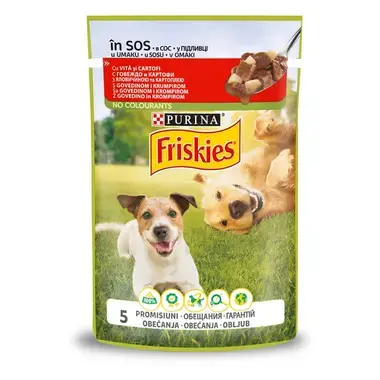 FRISKIES® Adult, s govedinom i krumpirom u umaku