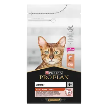 PURINA® PRO PLAN® Adult 1+ Vital Functions, bogata lososom, suha hrana za mačke