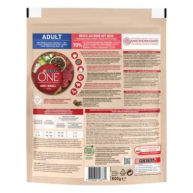 PURINA ONE MINI Adult, s junetinom i rižom, suha hrana za pse