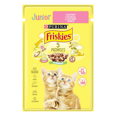 FRISKIES Junior, s piletinom u umaku, mokra hrana za mačke