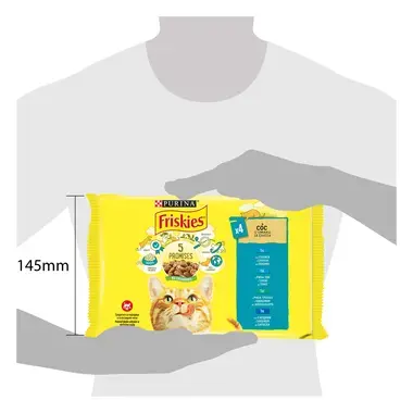 FRISKIES Adult, s lososom/ tunom/ bakalarom/ sardinom u umaku, mokra hrana za mačke