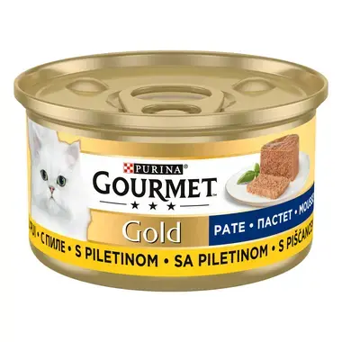 GOURMET GOLD, pašteta s piletinom, mokra hrana za mačke